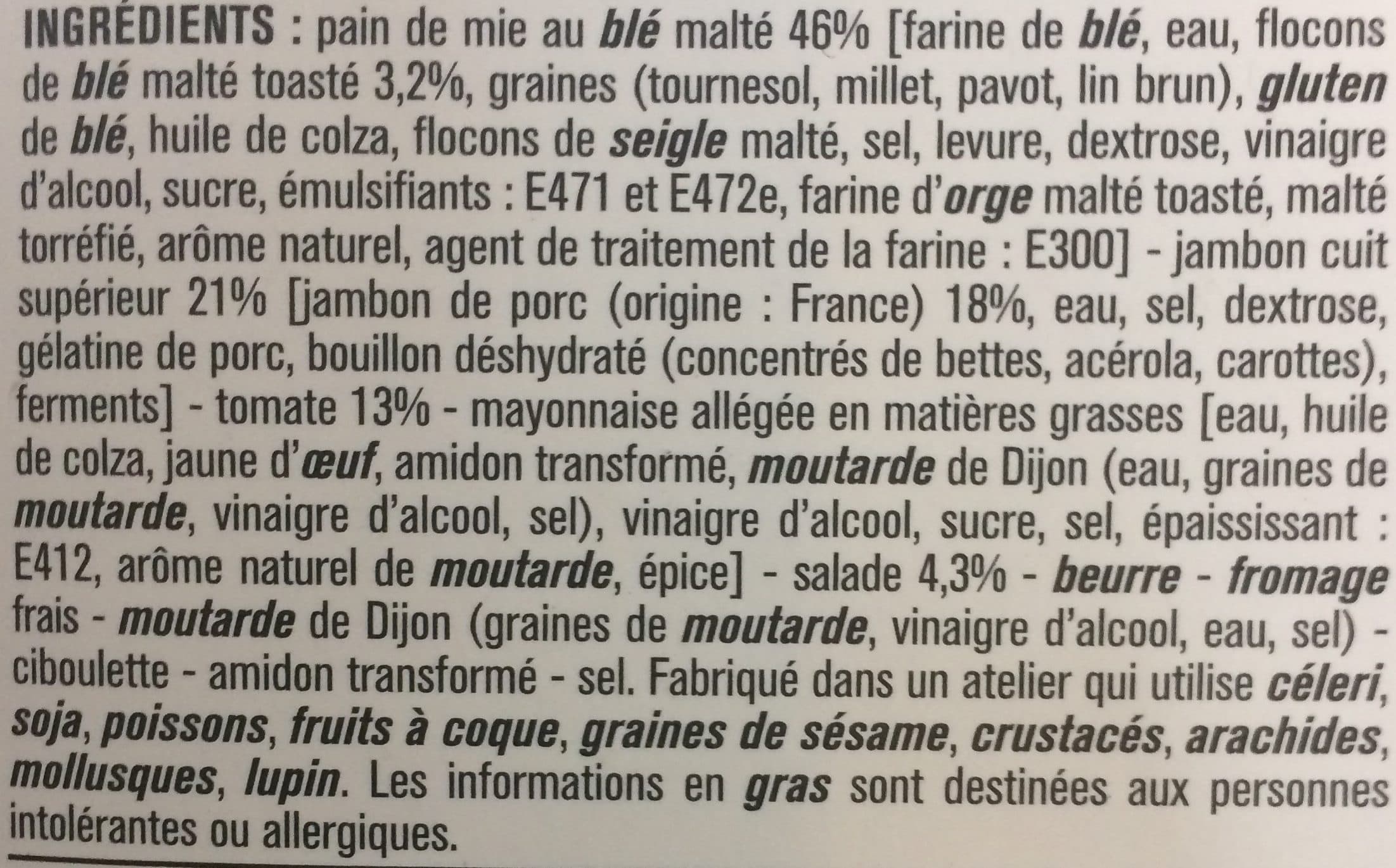 Monoprix Sandwich Jambon Crudité packshot