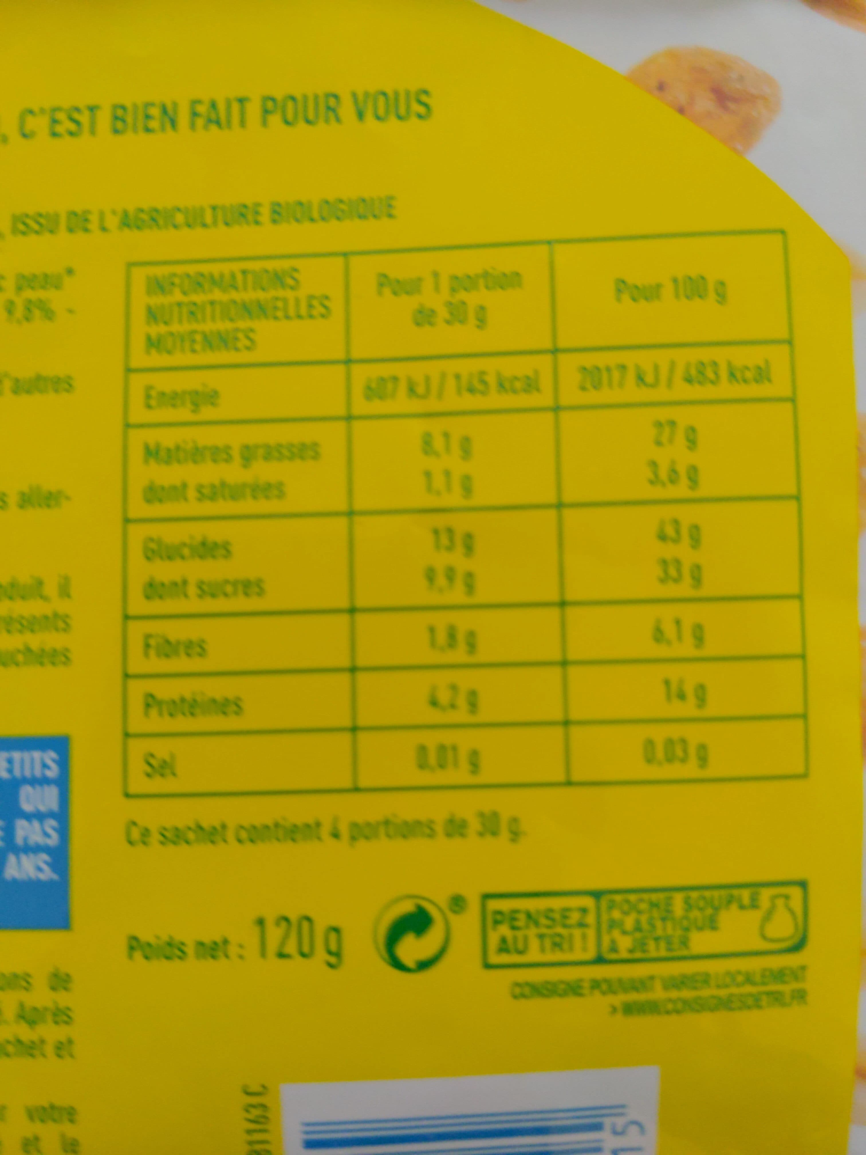 MONOPRIX BIO ! Mix Apéro - graines grillées et raisins secs packshot
