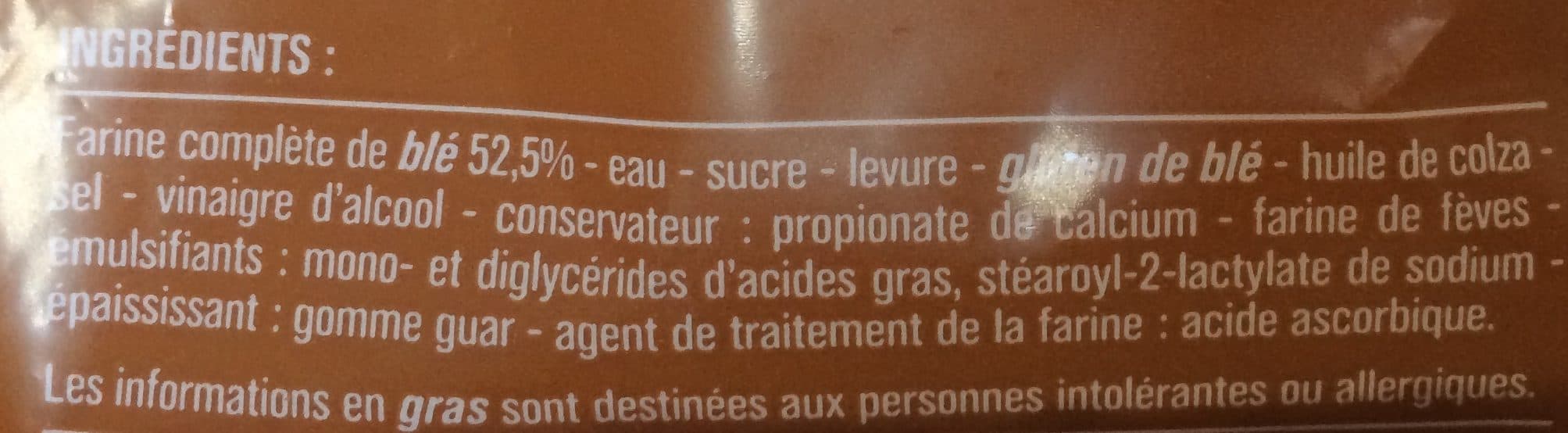 Monoprix Pain de mie sans croute complet packshot
