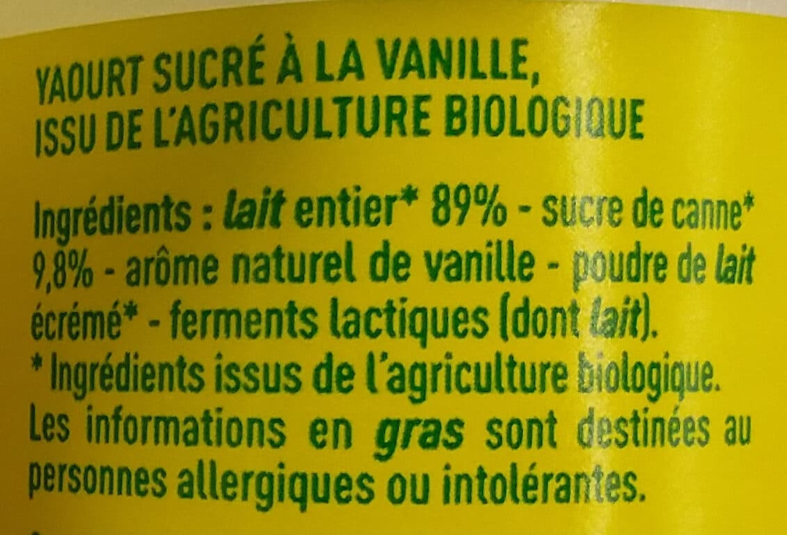 Monoprix Yaourt à la vanille packshot
