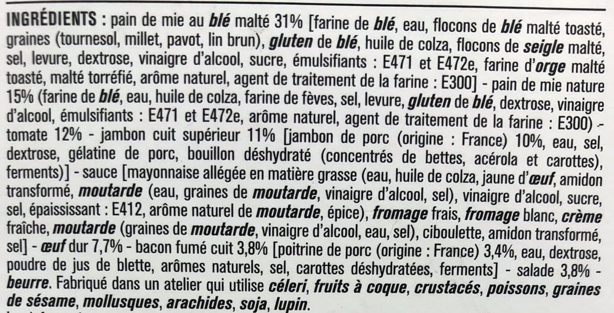 Dailymonop Le Club Oeuf Jambon Bacon packshot