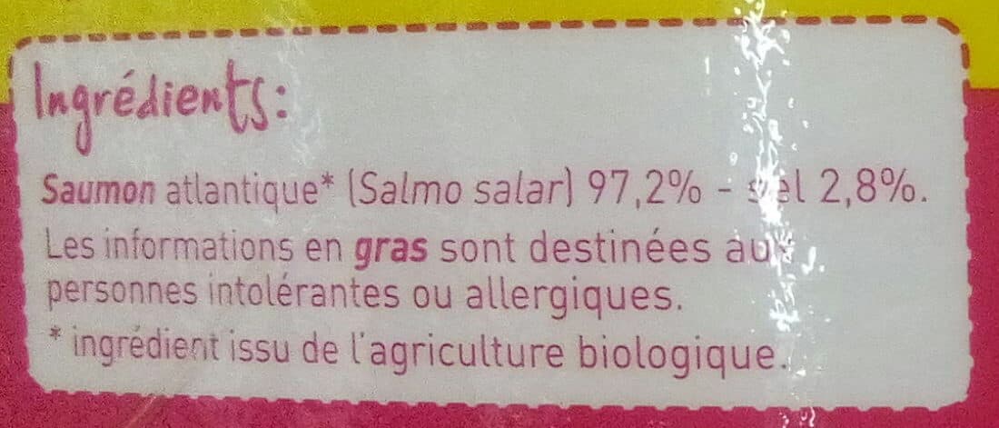 Monoprix Saumon Atlantique fumé Bio packshot