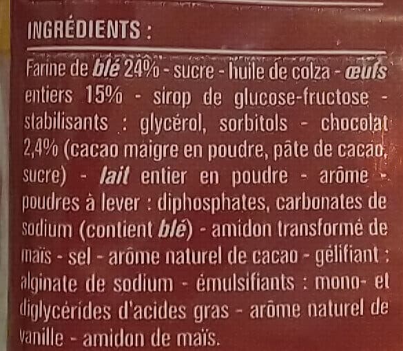 Monoprix Madeleines longues aux oeufs frais fourrage chocolat noisette packshot