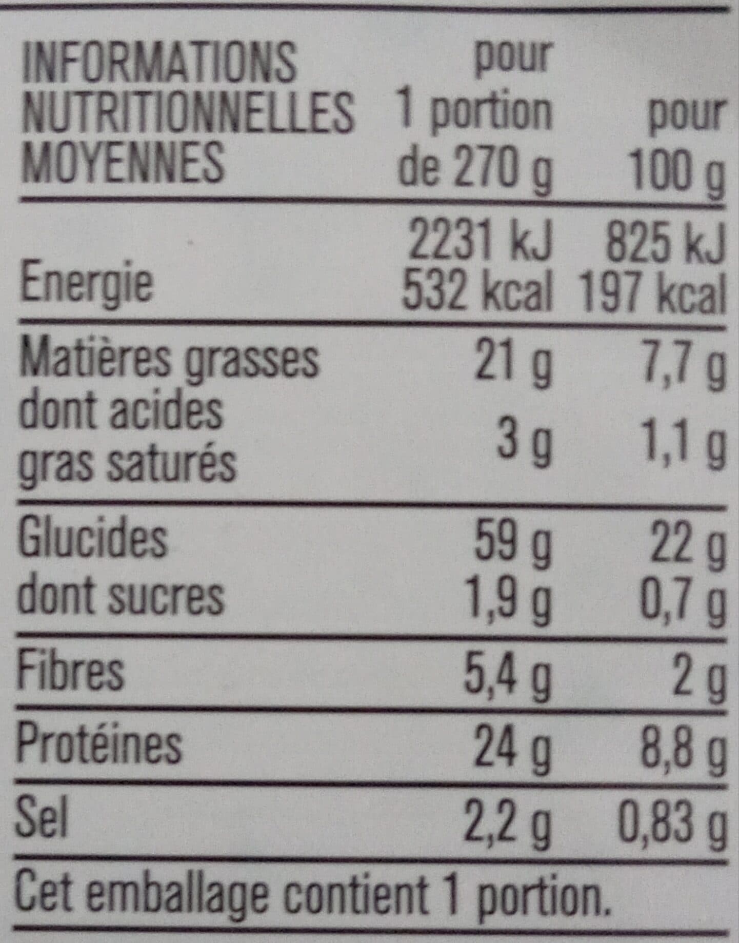 Monoprix Farfalle poulet, sauce basilic packshot