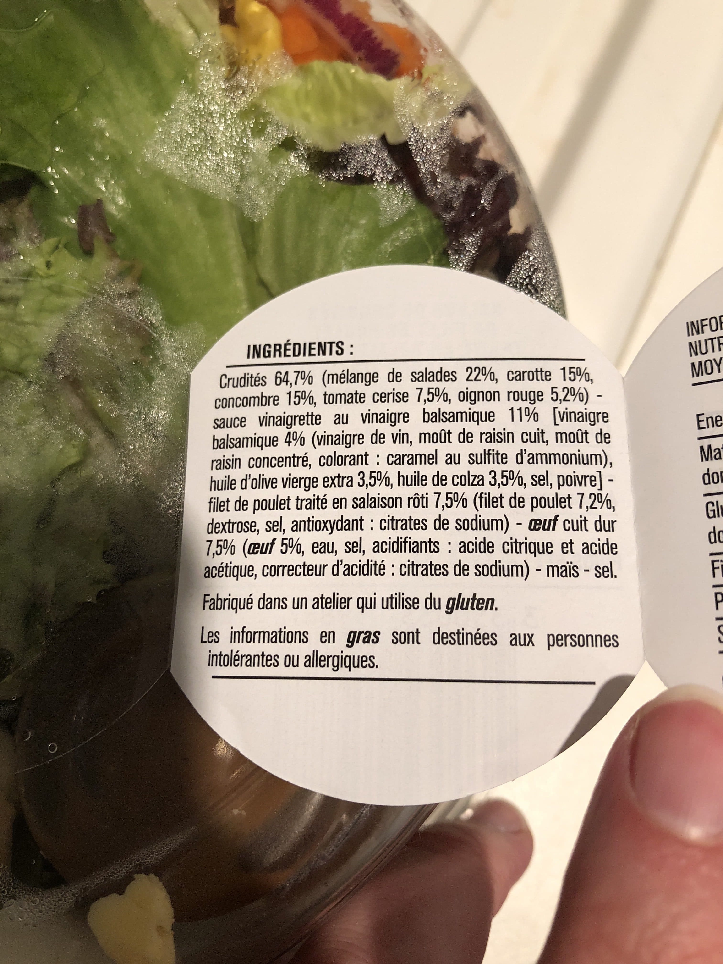 Monoprix Le Classique Grande Salade de Crudités Poulet Oeuf packshot