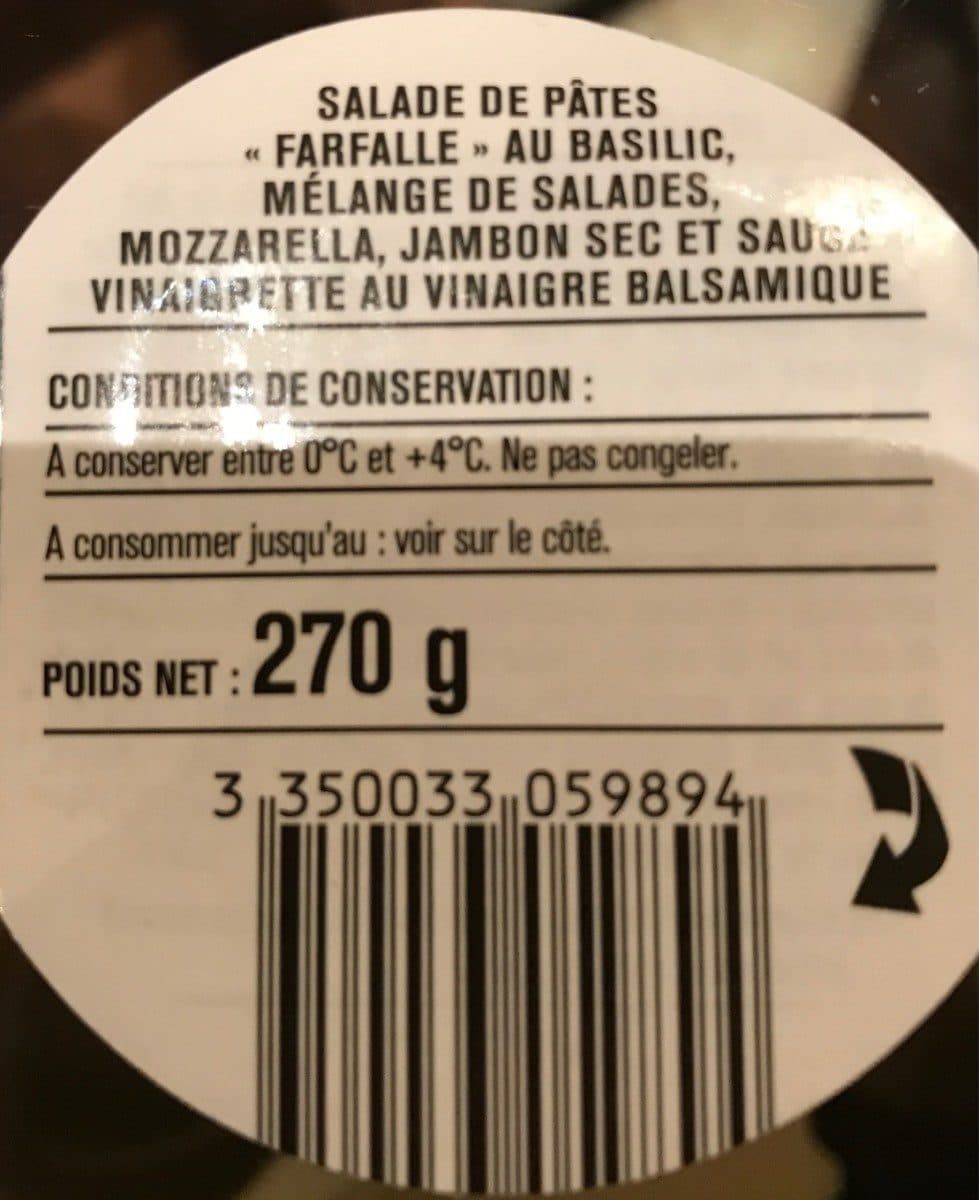 Monoprix Grande Salade à l'italienne le Délicieux packshot