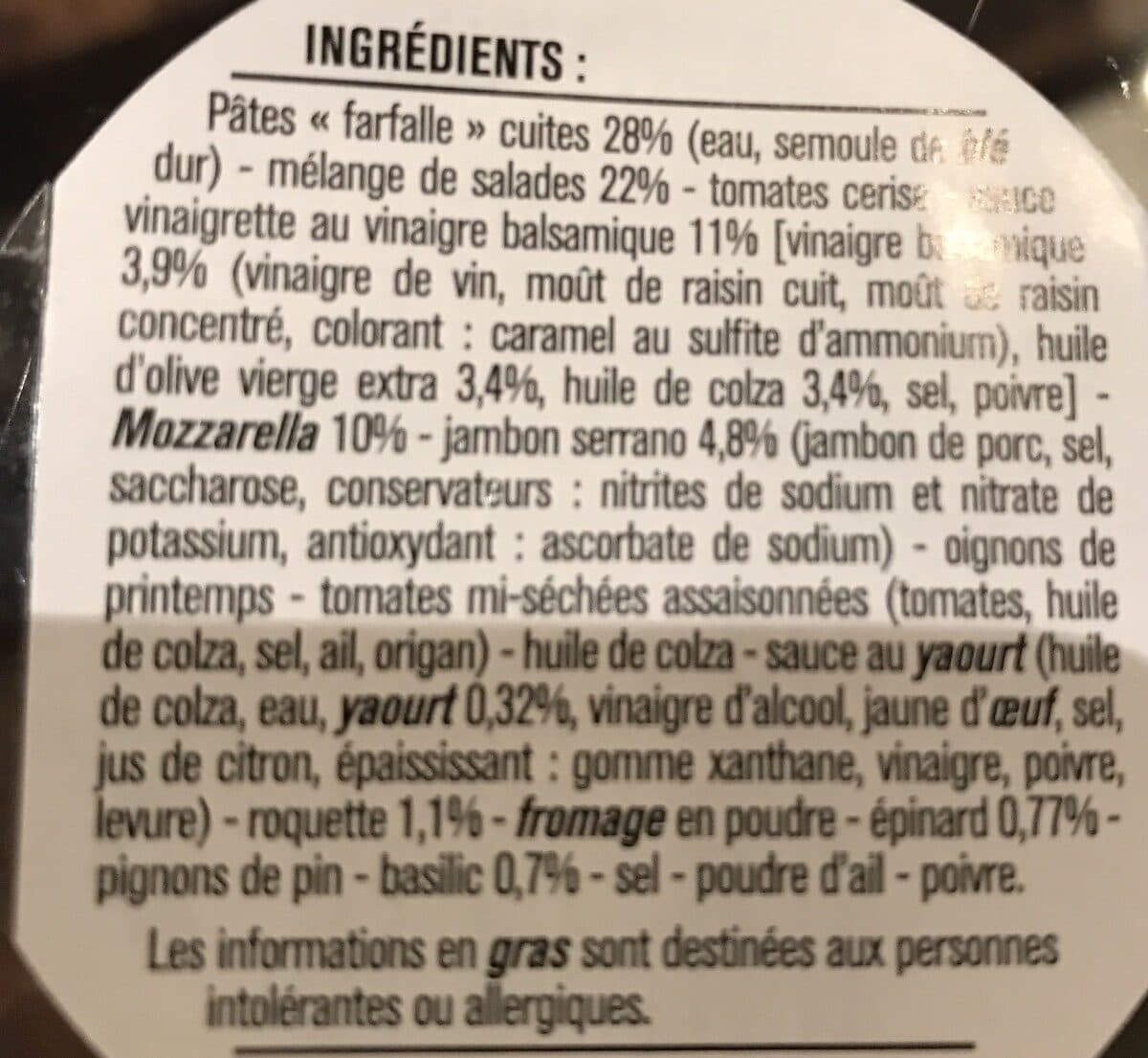 Monoprix Grande Salade à l'italienne le Délicieux packshot