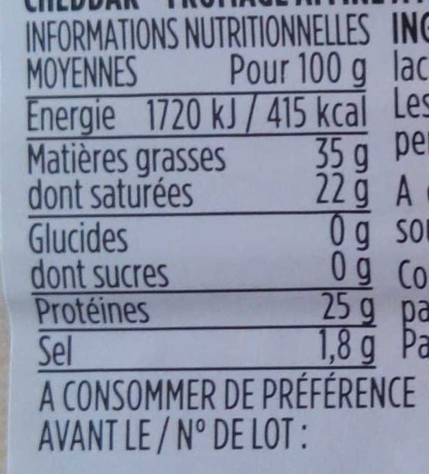 Monoprix Cheddar extra-mature packshot