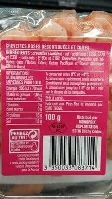 Monoprix Petites crevettes roses packshot