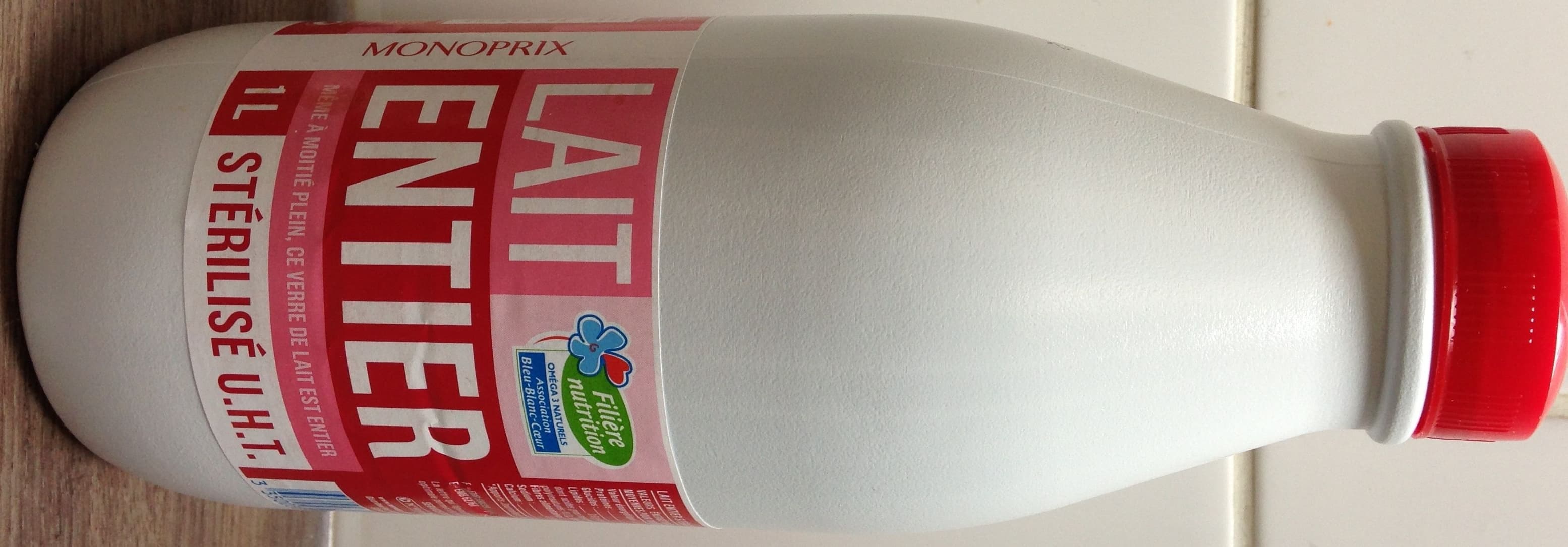 Monoprix Lait entier stérilisé U.H.T. packshot