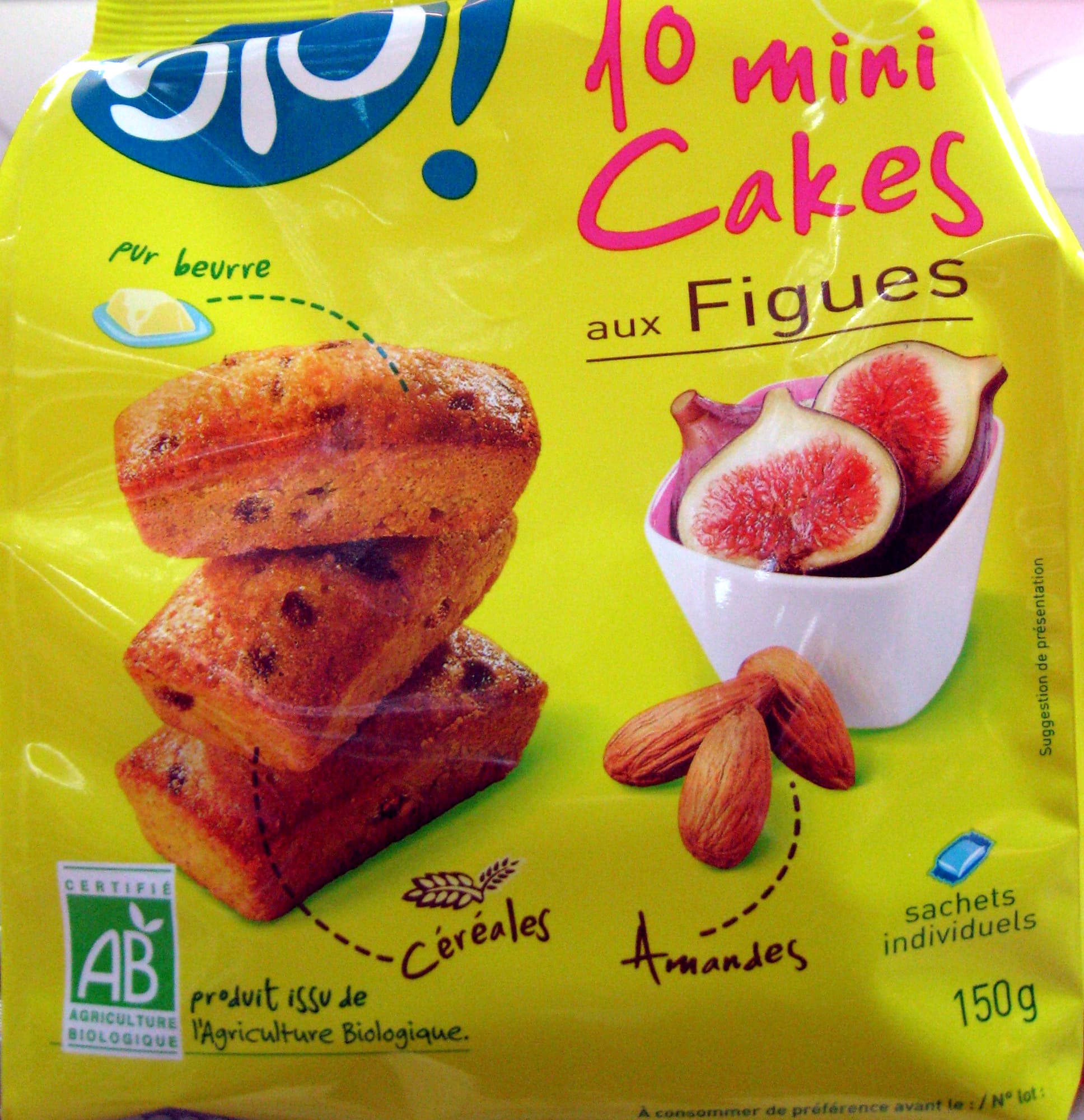 Monoprix 10 Mini Cakes aux Figues Bio packshot