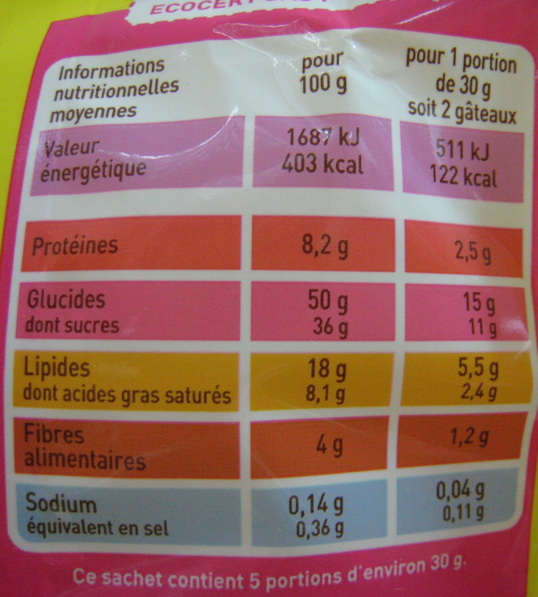 Monoprix 10 Mini Cakes aux Figues Bio packshot