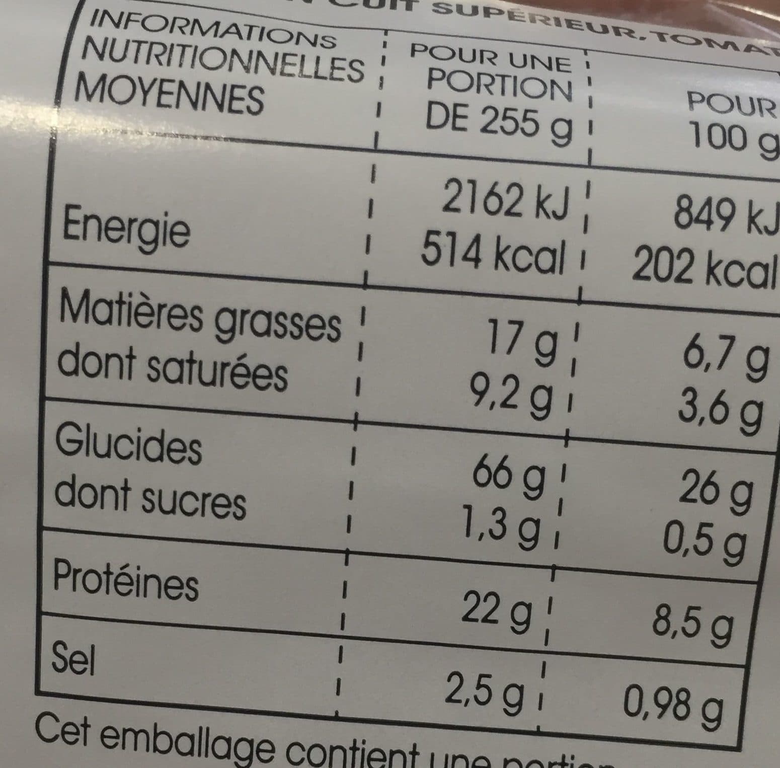 Monop'daily La Baguette Jambon Cruditéo packshot