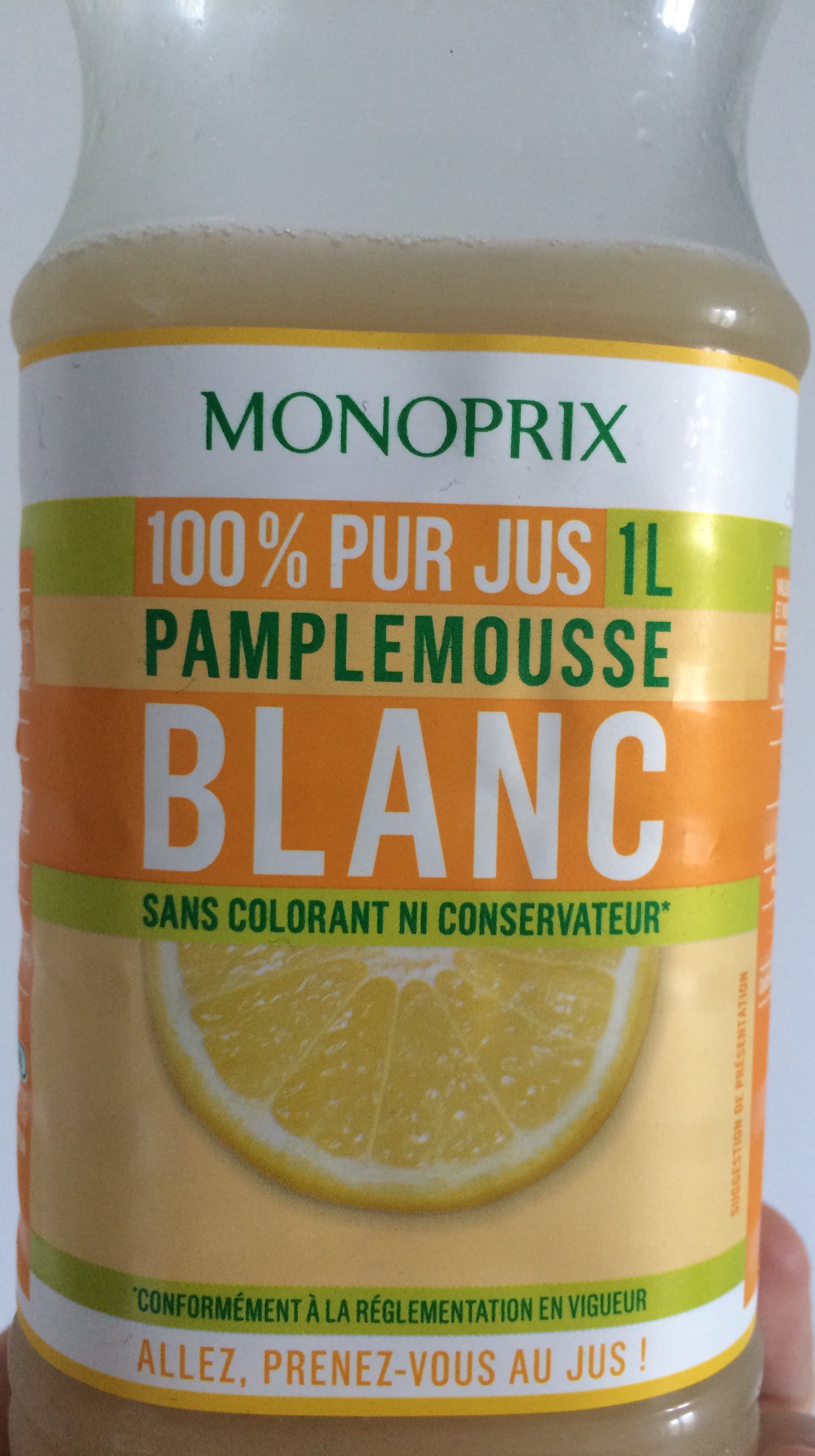 Monoprix 100 % Pur Jus, Pamplemousse Blanc packshot