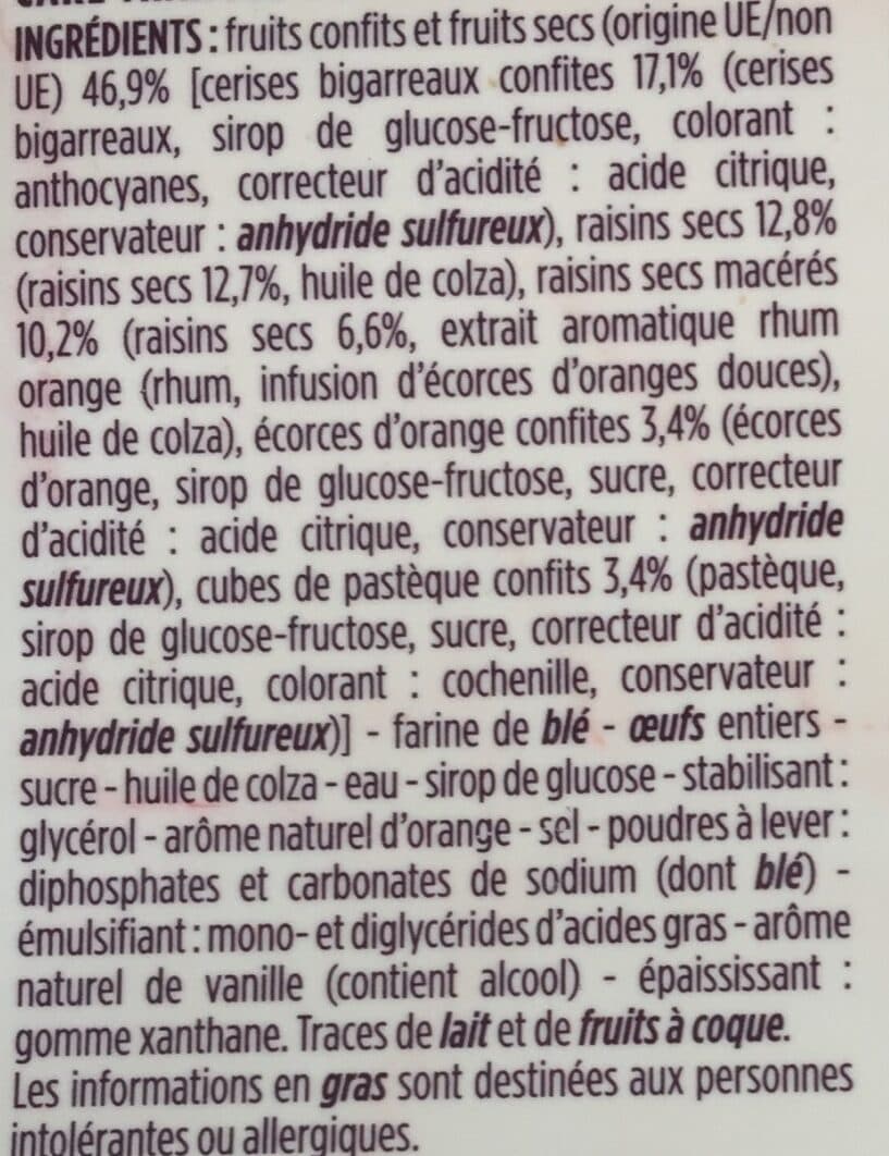 Monoprix Cake anglais aux fruits tranché packshot