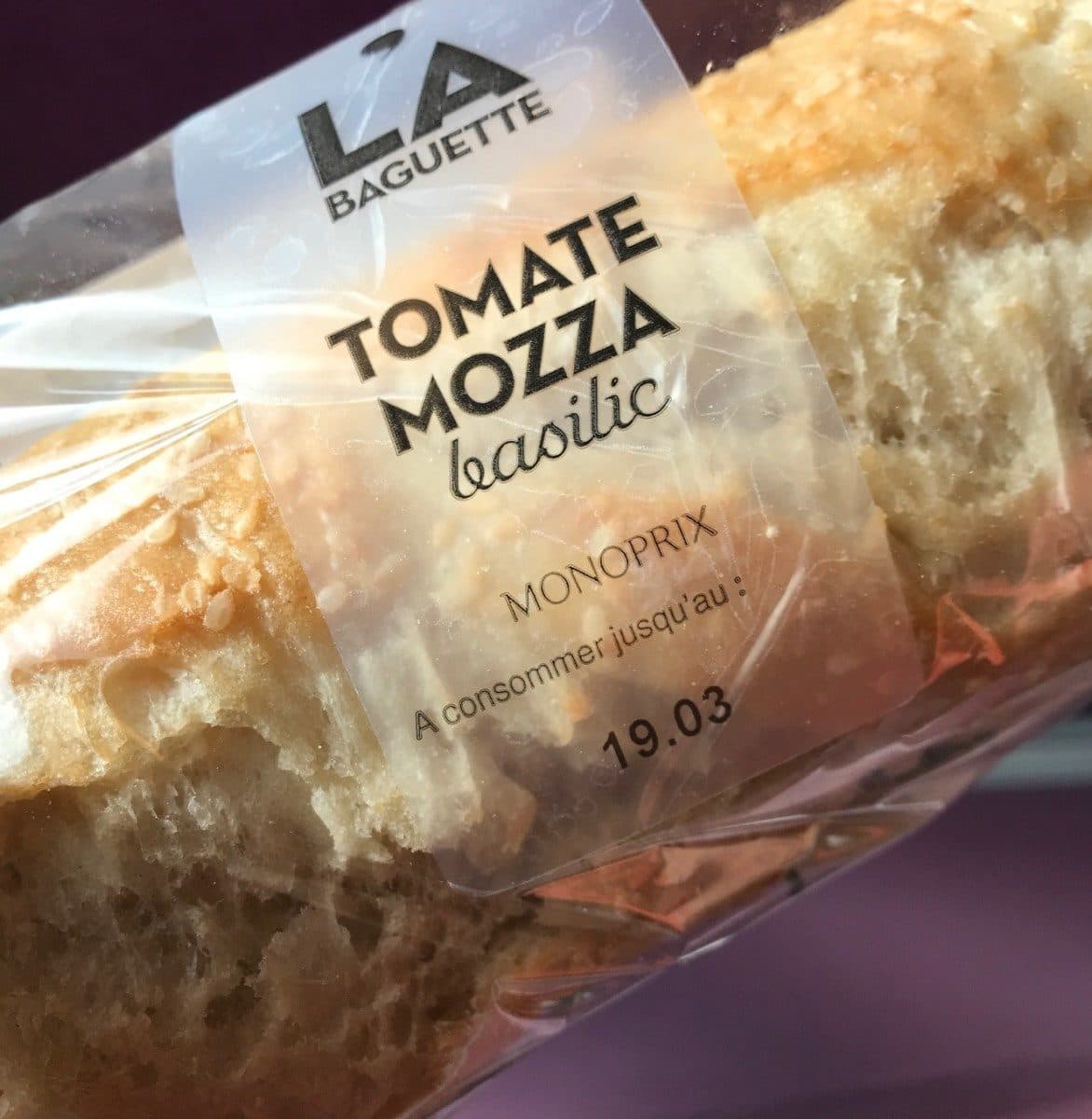 Monoprix La Baguette Tomate Mozza basilic packshot