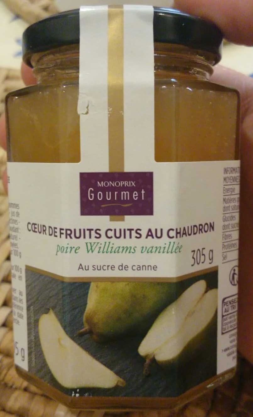 Monoprix Cœur de fruits cuits au chaudron poire williams vanillée packshot