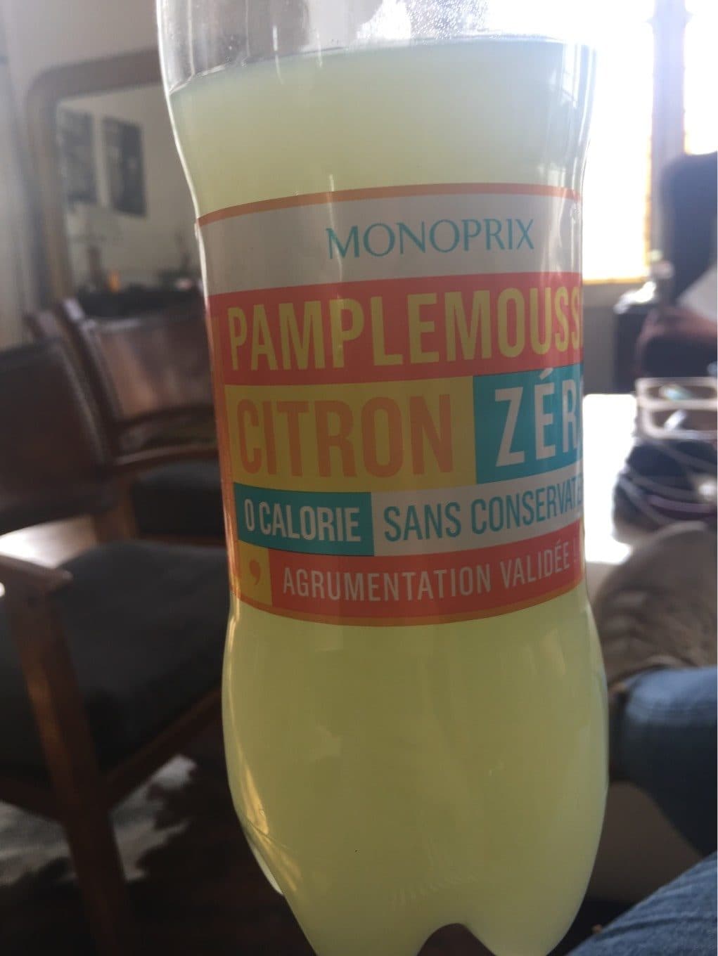 Monoprix Boisson pamplemousse citron zéro packshot