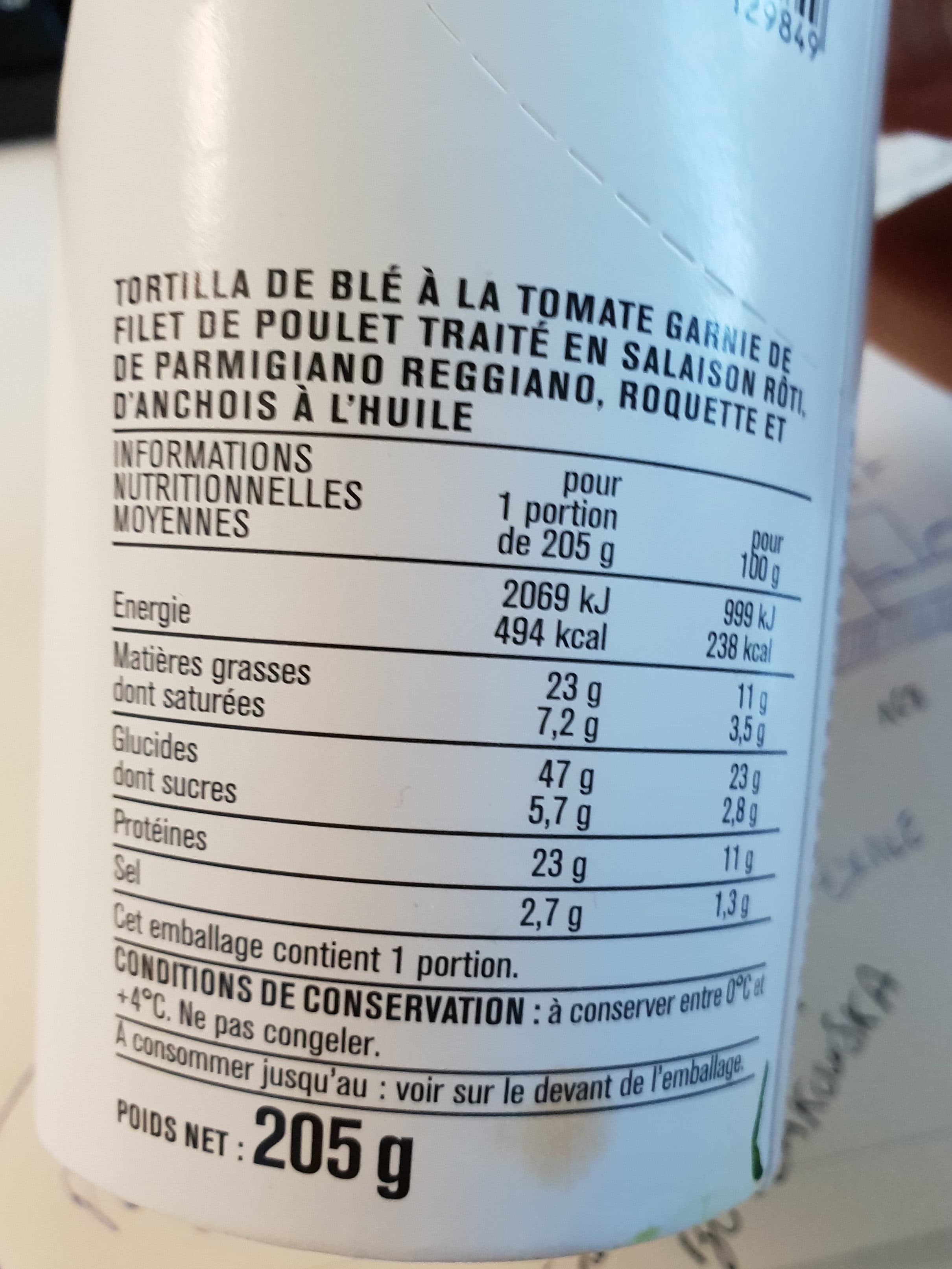 Monoprix Wrap Poulet Sauce Caesar packshot