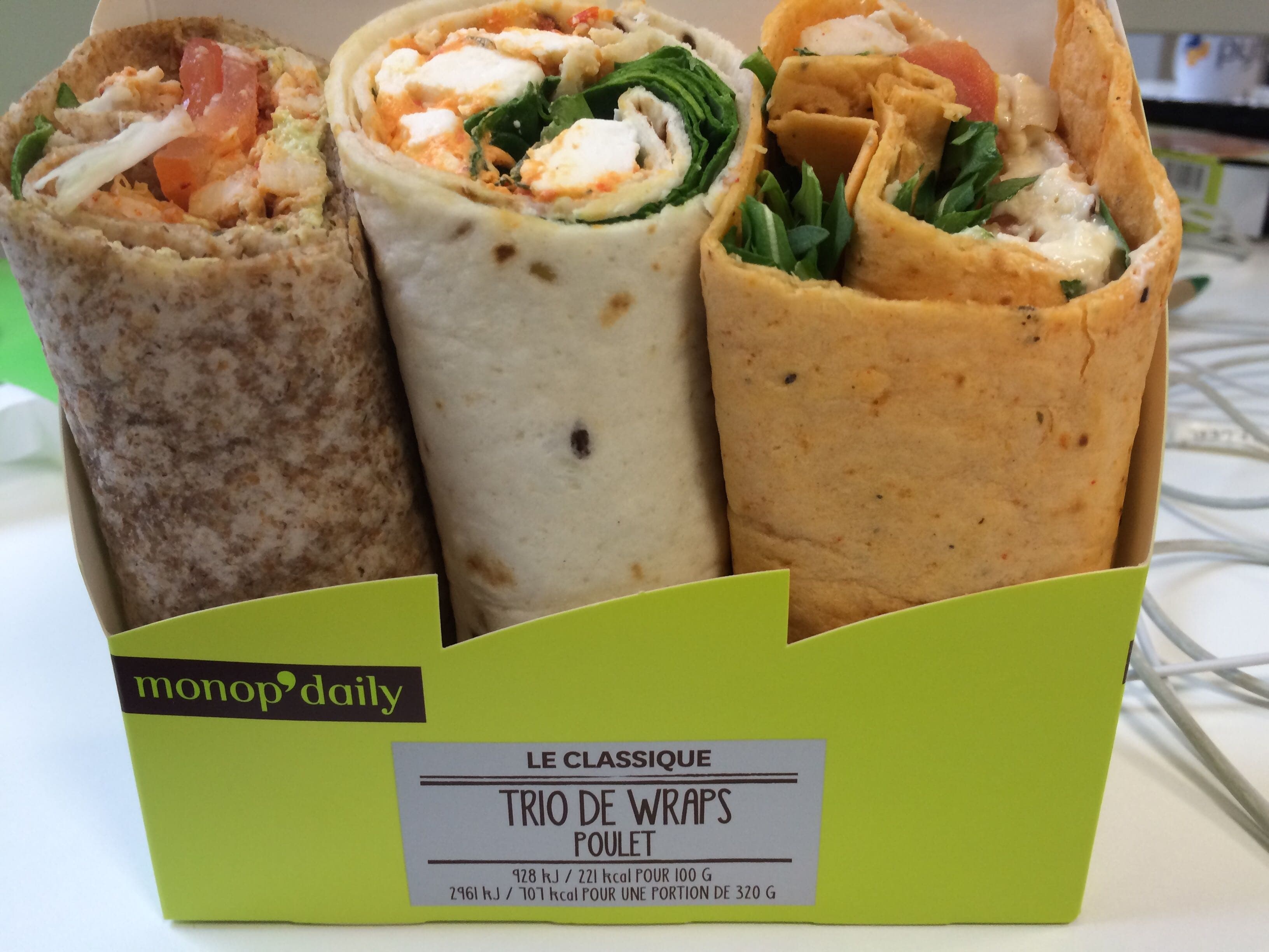 Monop Daily Trio de wraps packshot