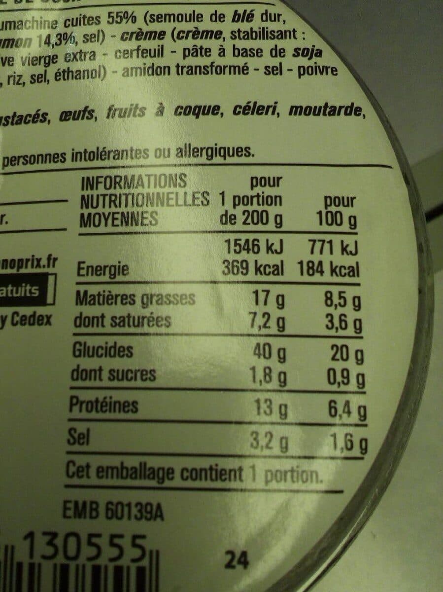 Monoprix Mini Lumachine au Saumon Fumé packshot