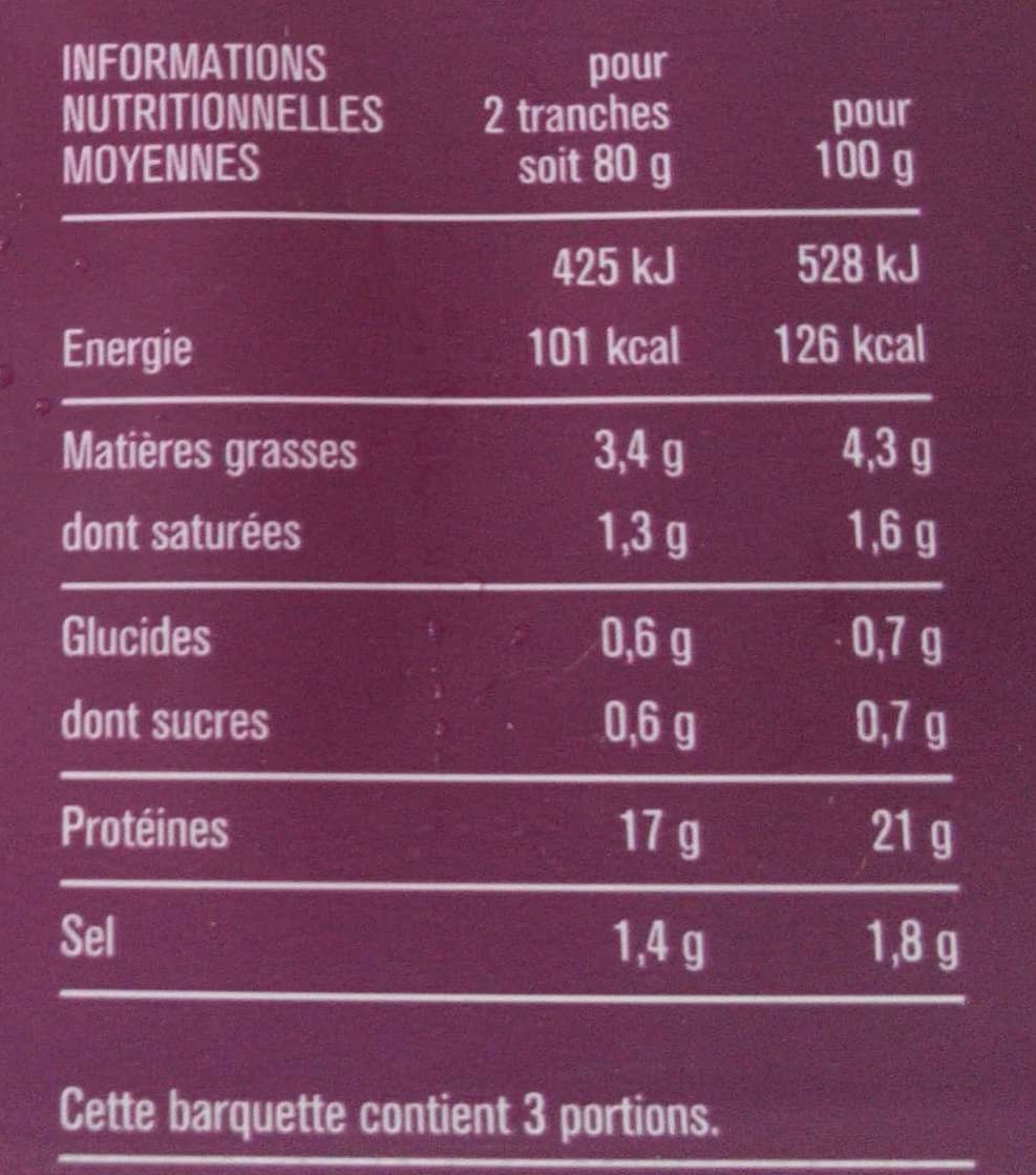 Monoprix Jambon supérieure sans couenne 6 tranches packshot