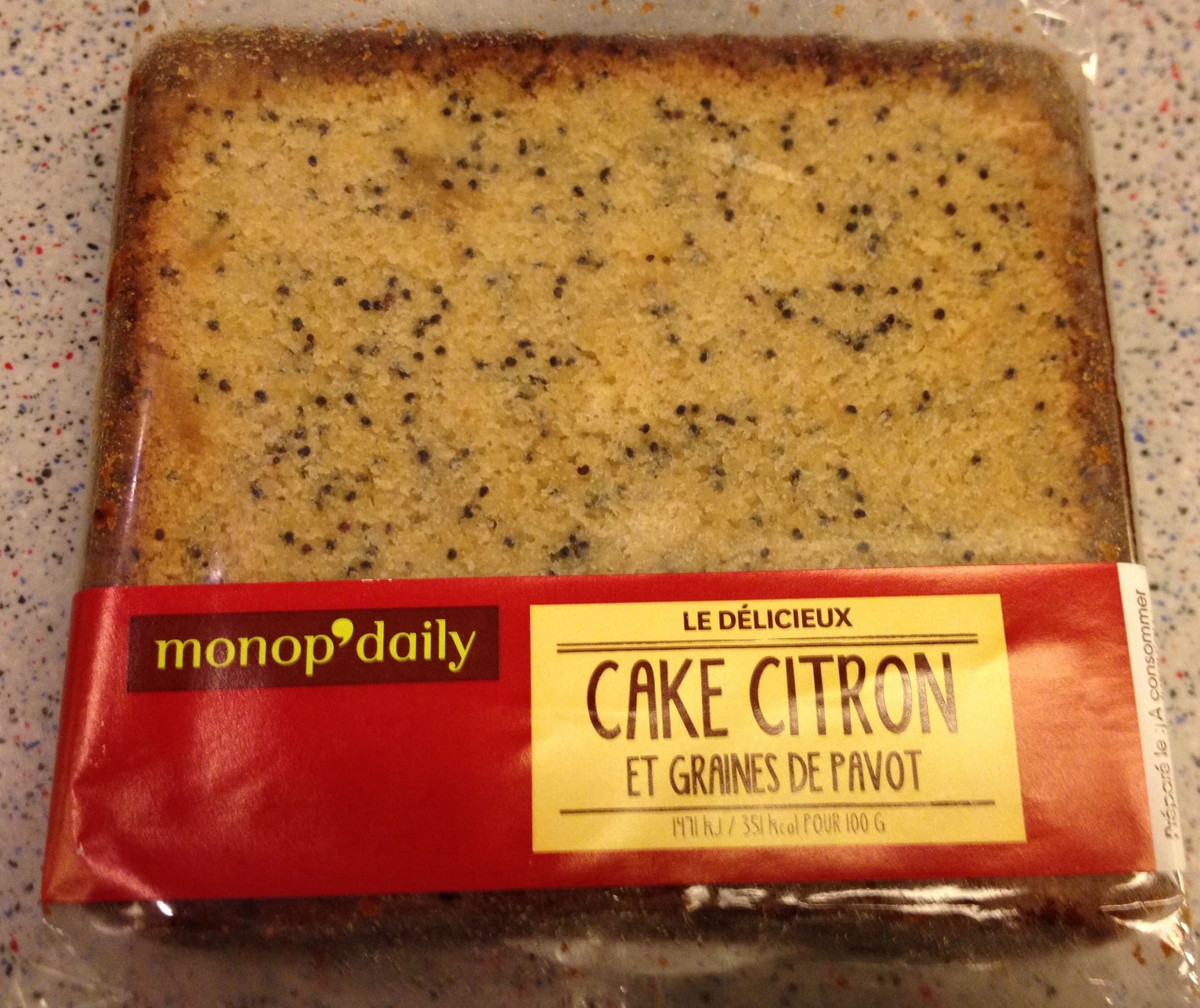 Monop' Daily Cake citron et graines de pavot packshot