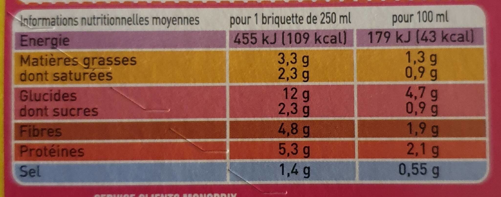 Monoprix Bio Velouté de carottes et lentilles corail à la crème fraiche packshot