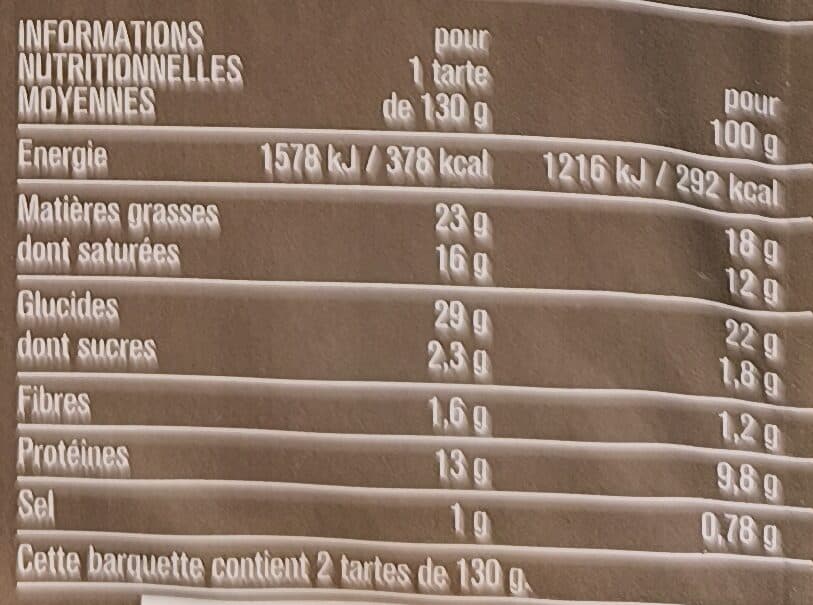 Monoprix Tartes aux fromages, pâte pur beurre packshot