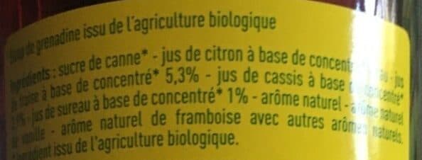 Monoprix Bio Sirop de grenadine bio packshot
