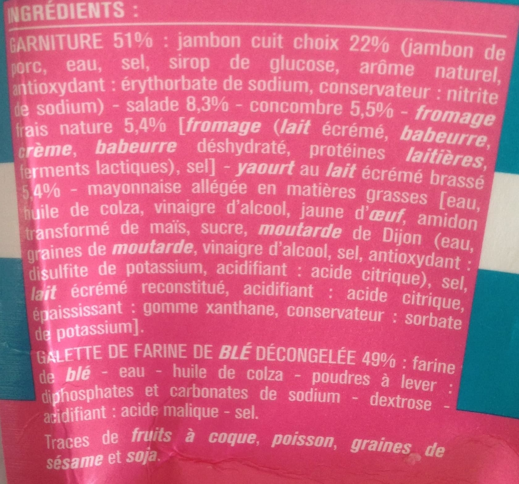 Monoprix Wrap jambon tzatziki packshot