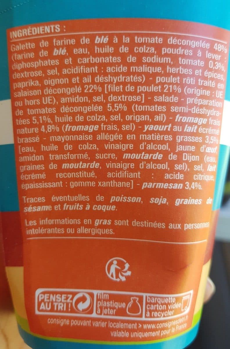 Monoprix Wrap Poulet Caesar packshot