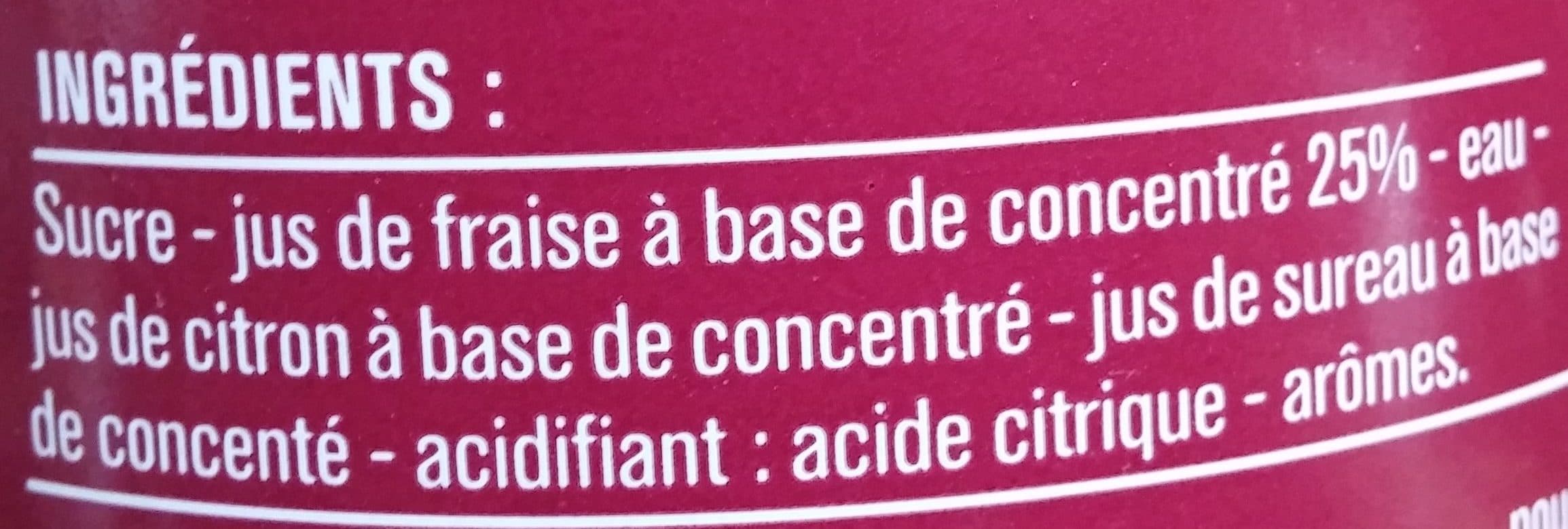 monoprix Sirop de fraise packshot