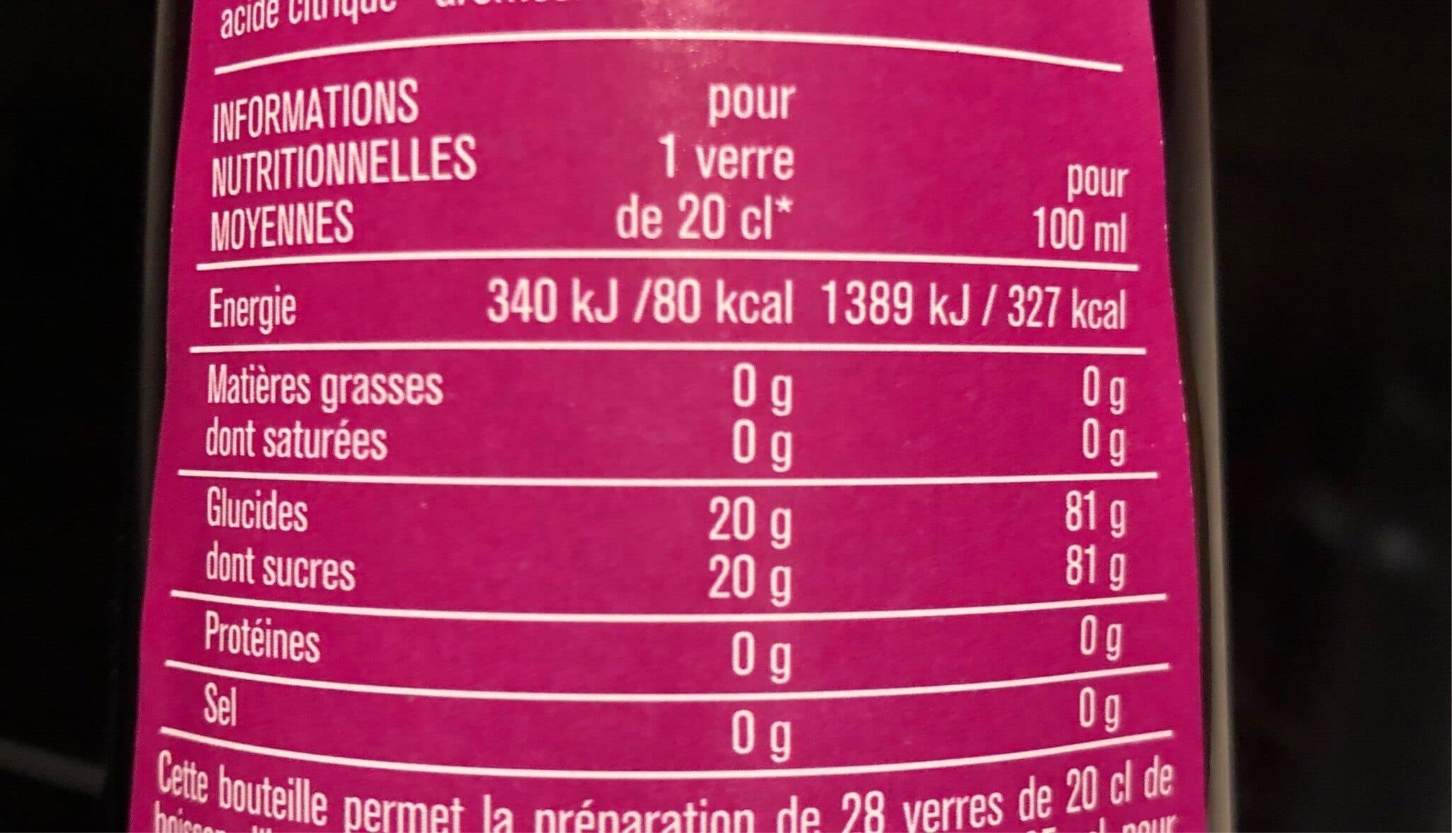 Monoprix Sirop grenadine packshot