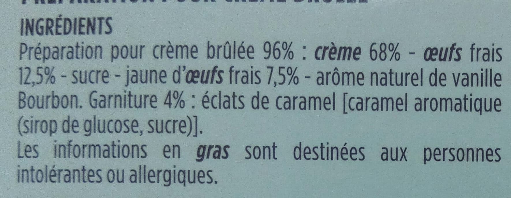 Monoprix Crème brûlée, à la vanille bourbon et aux éclats de caramel packshot