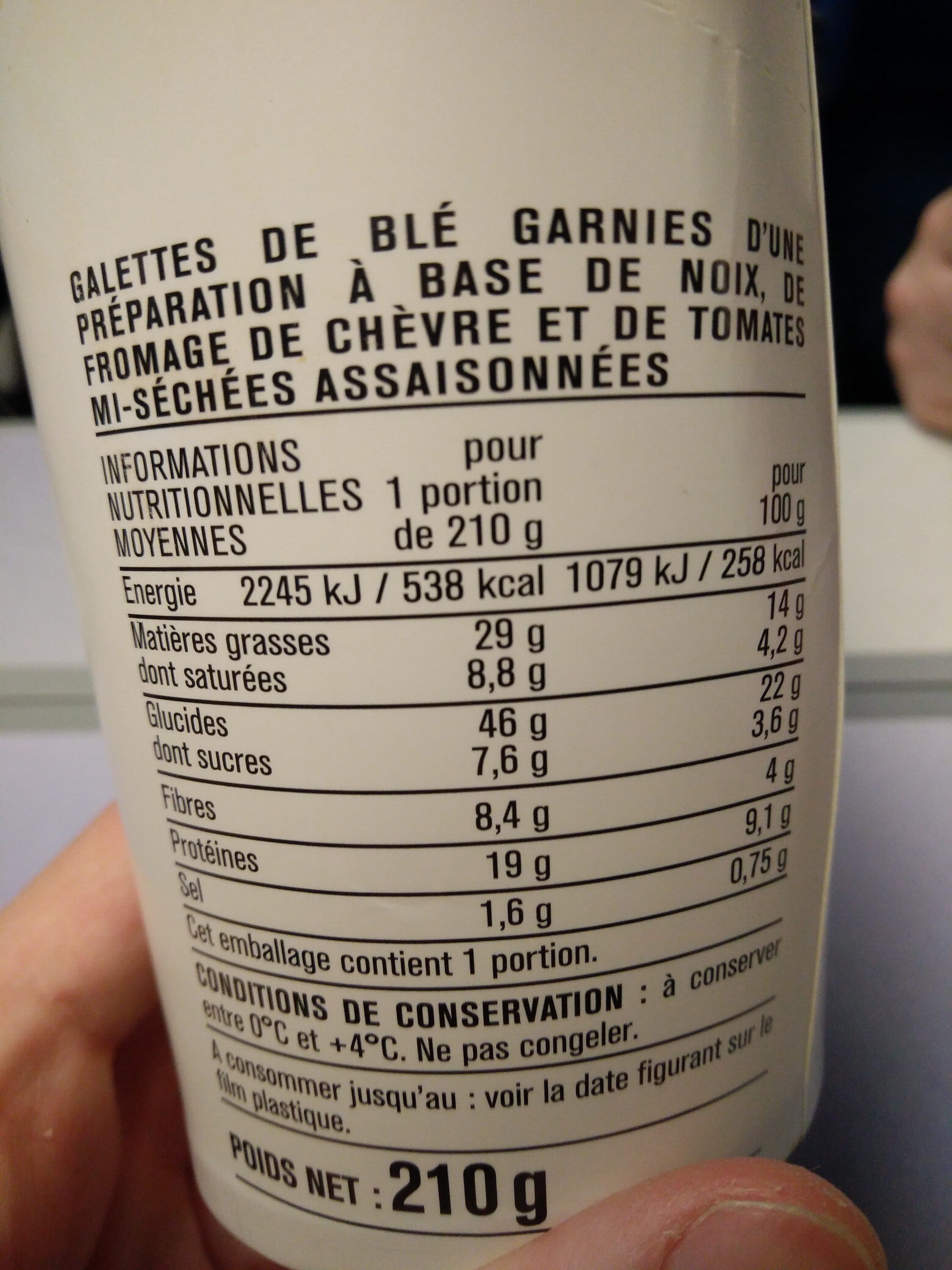 Monop' Daily Wrap Chevre Et Noix packshot