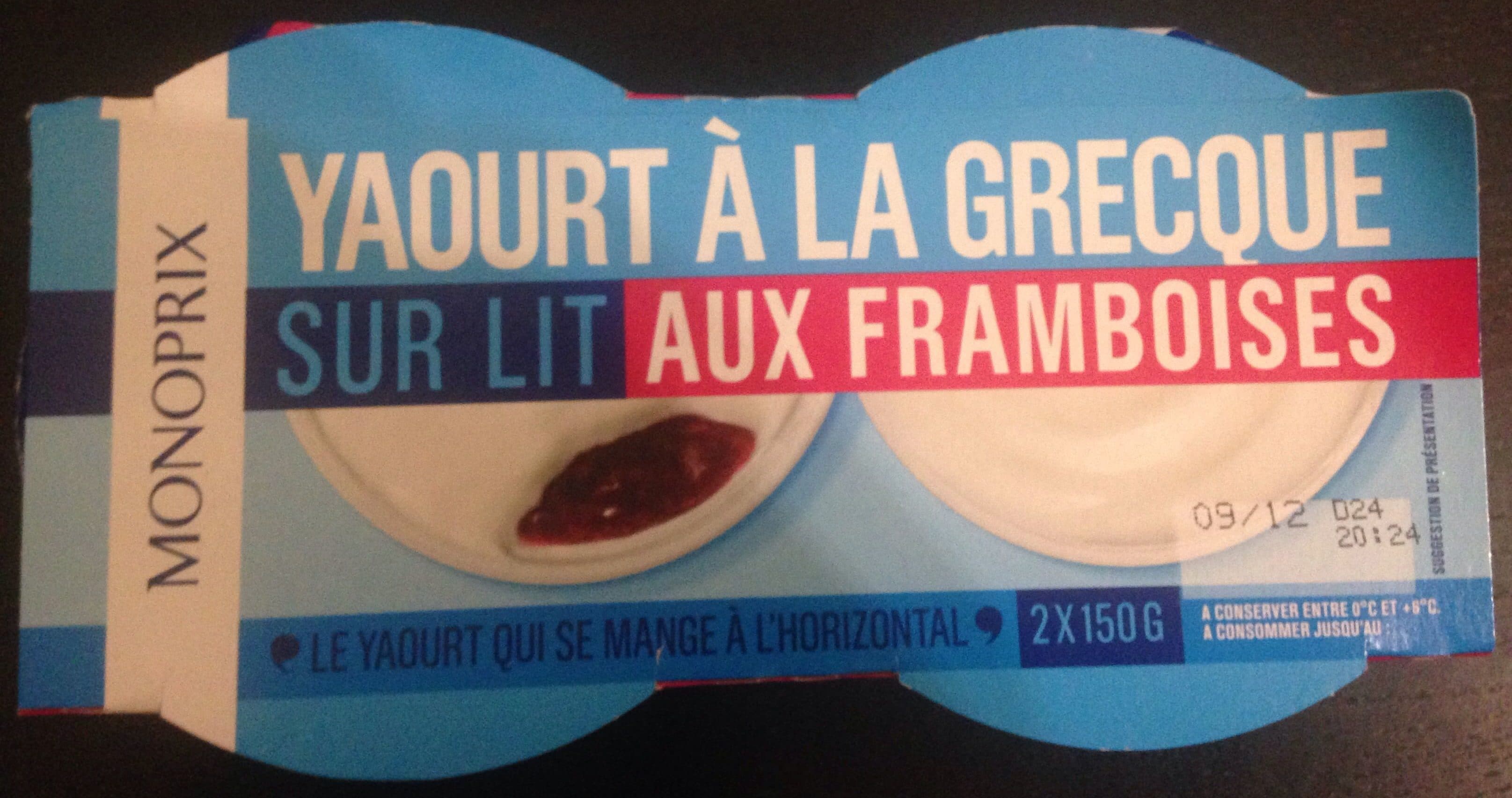 Monoprix Yaourt à la Grecque sur Lit aux Framboises packshot