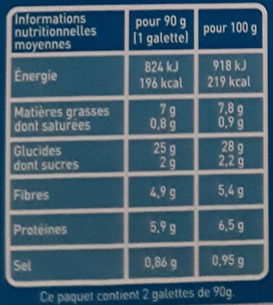 Monoprix Galettes de céréales complètes épinards et pignons packshot