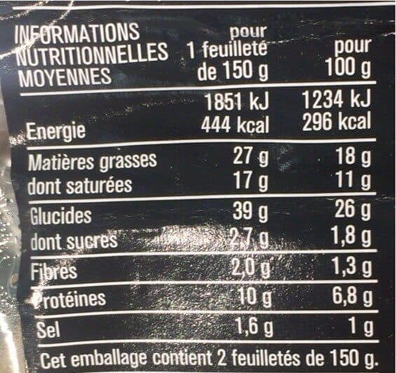 Monoprix 2 feuilletés chévre épinards packshot