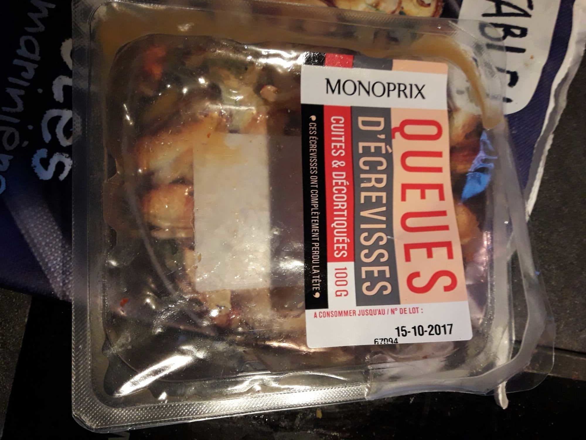Monoprix Queues d'écrevisses cuites & décortiquées packshot