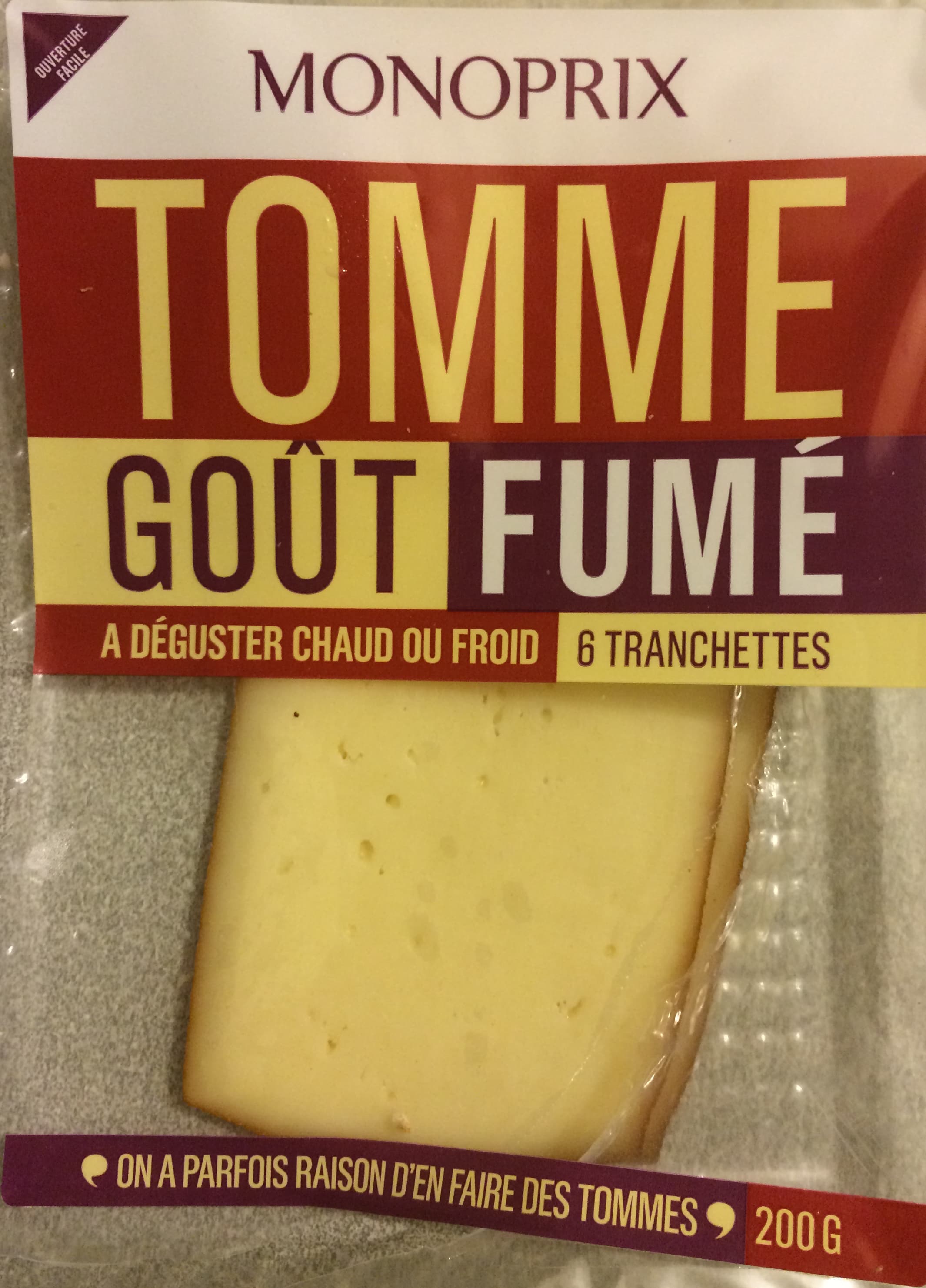 Monoprix Tomme goût fumé packshot