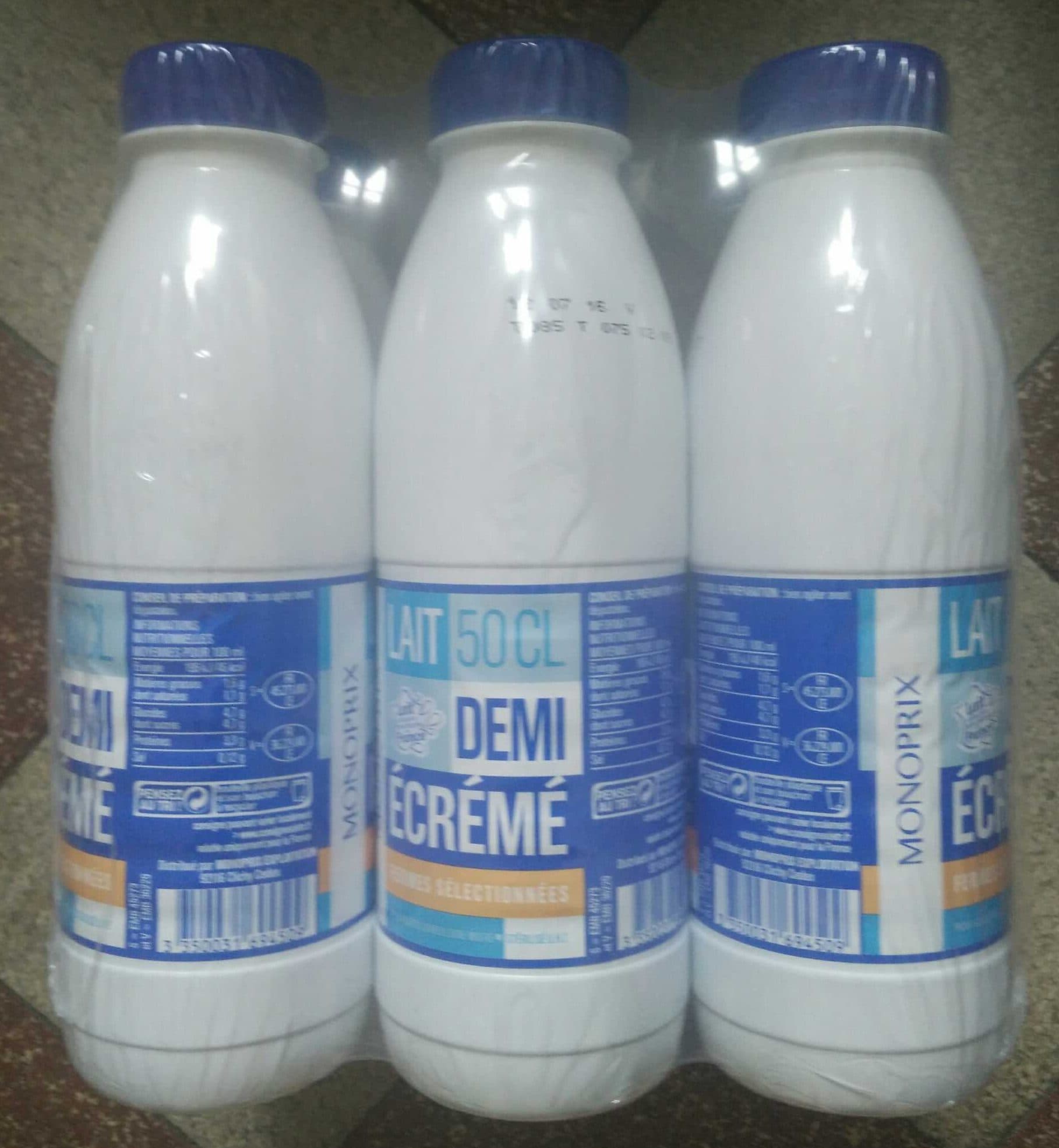 Monoprix Lait demi-écrémé packshot