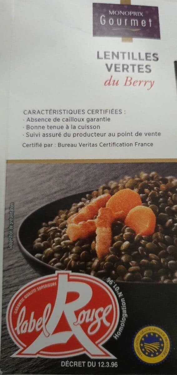 Monoprix Lentilles vertes du Berry packshot