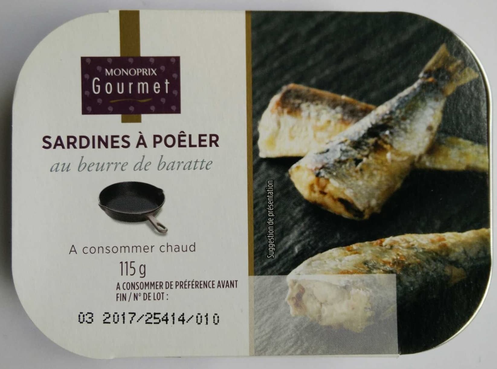 Monoprix Sardines à poêler au beurre de baratte packshot