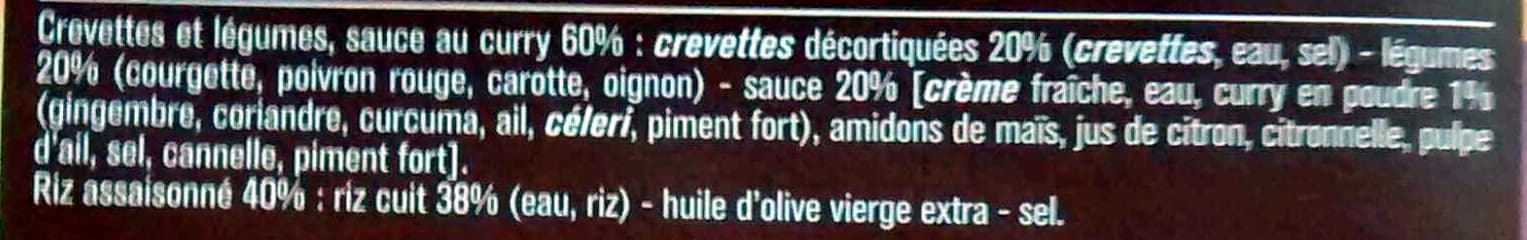 Monoprix Crevettes au curry madras et petits légumes packshot