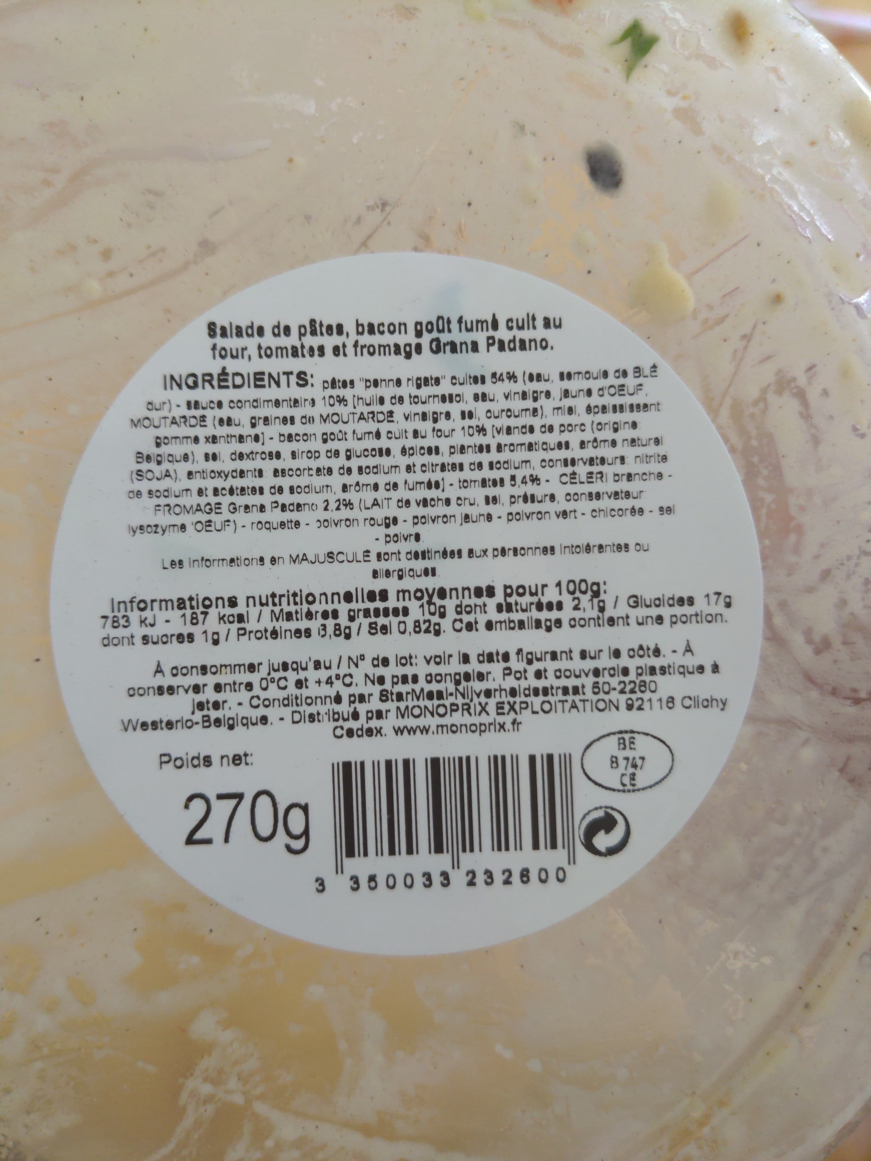 Monoprix Mini Penne Crispy Bacon packshot