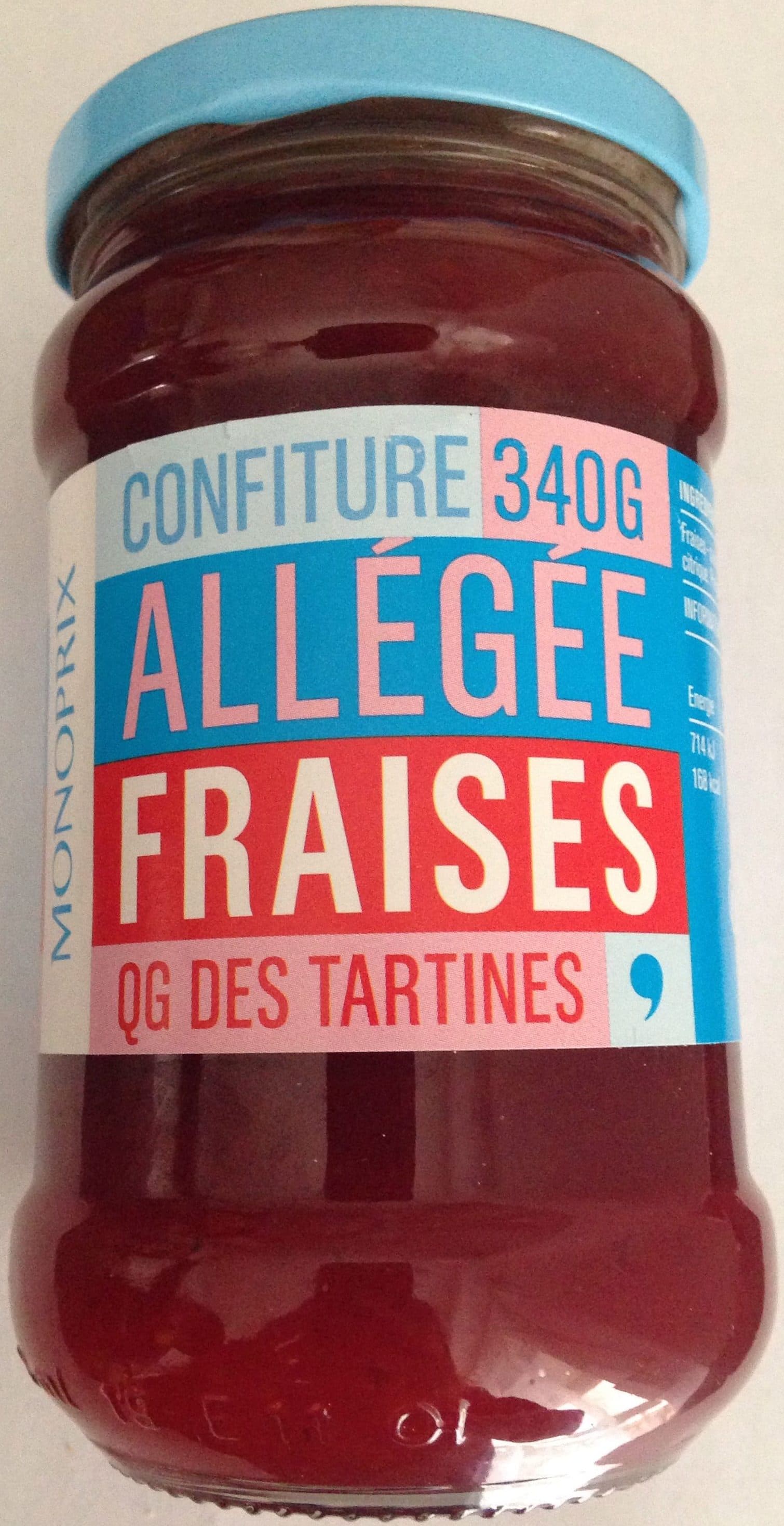Monoprix Confiture allégée fraises packshot