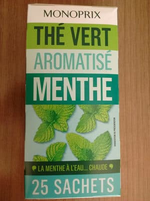Monoprix Thé vert aromatisé menthe packshot