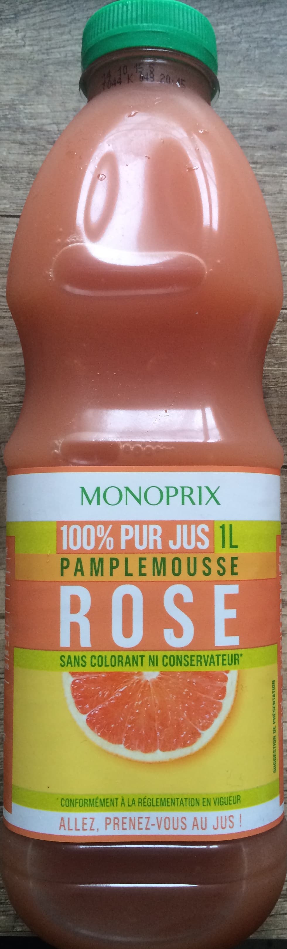 Monoprix 100 % Pur Jus Pamplemousse Rose packshot
