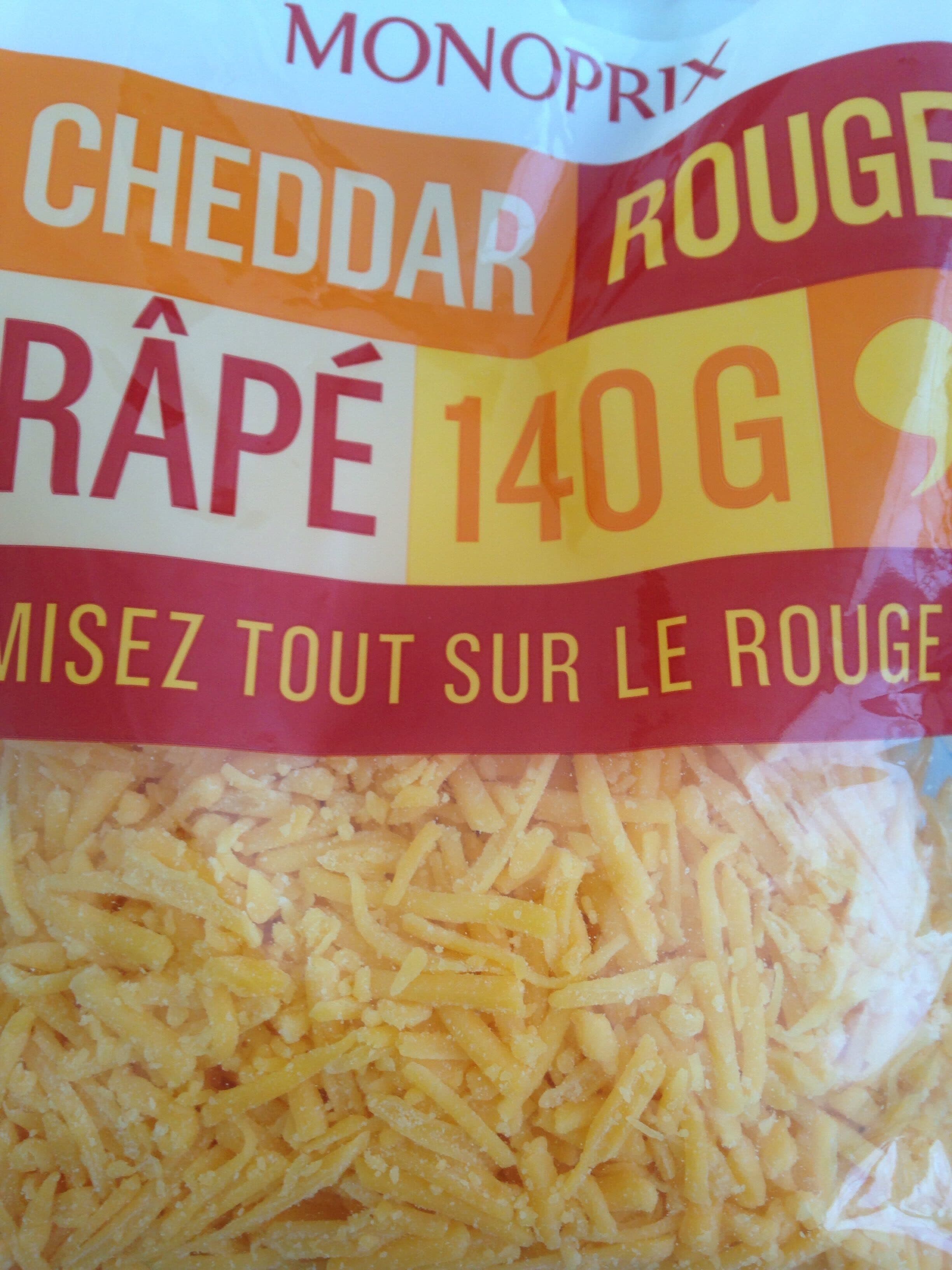 Monoprix Cheddar rouge rapé packshot